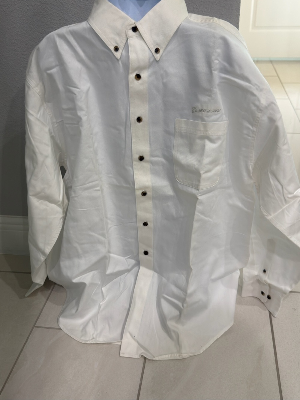 Classic White Button-Down Men’s Shirt